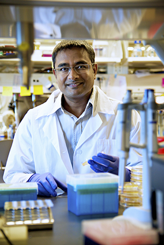 Dr. Eswara in the lab