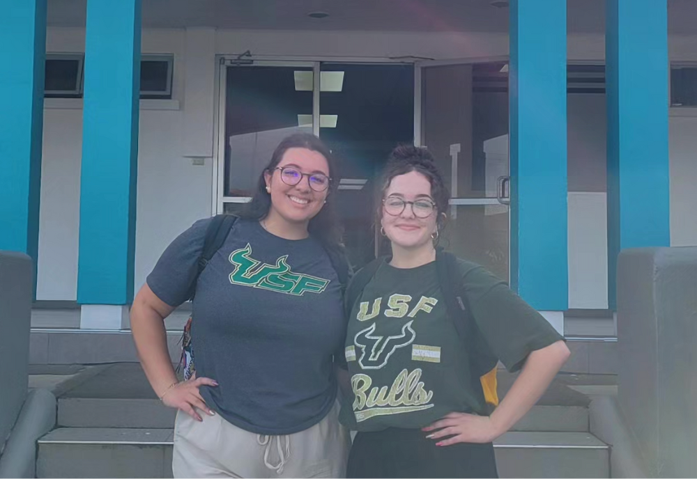 Angelica Repaci (left) and Grace Haerther (right) in Costa Rica for a USF Study Abroad program