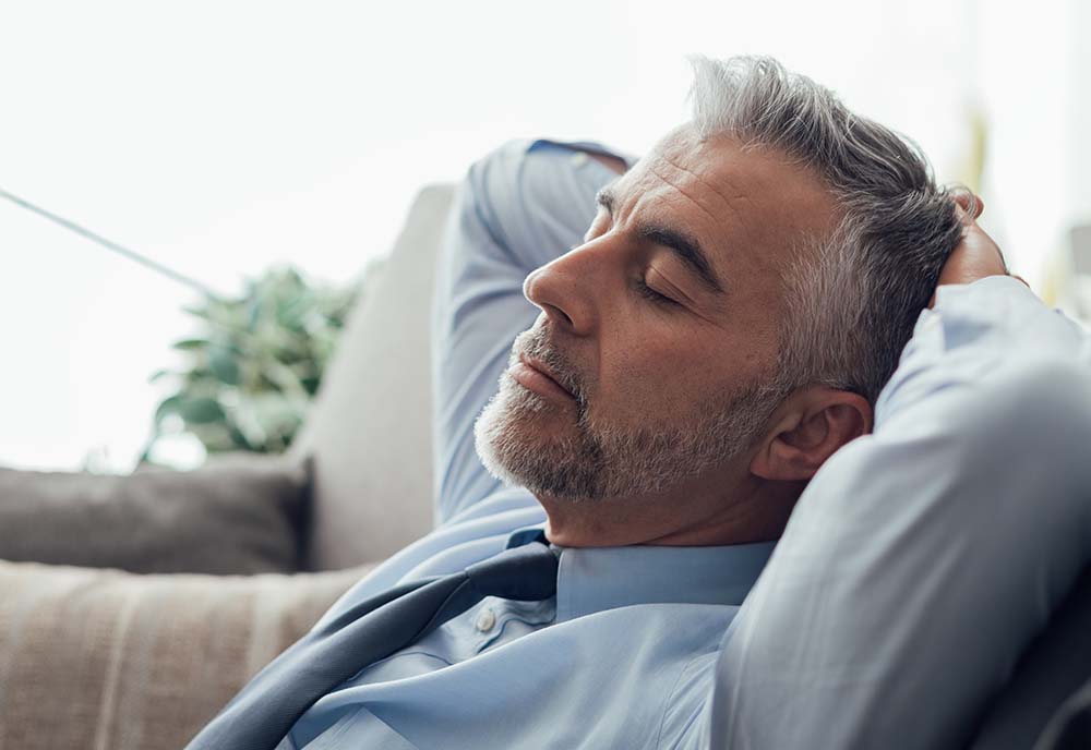 Businessman sleeping