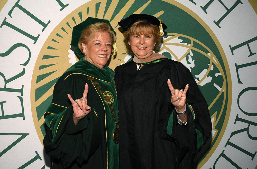 USF President Rhea Law and Stephanie GoForth