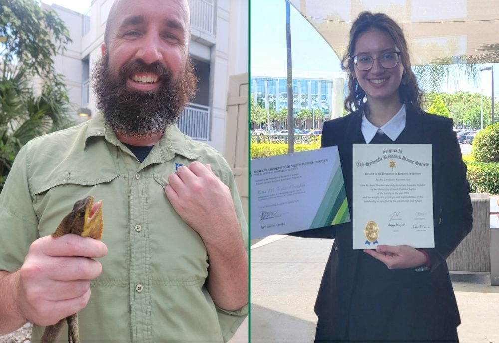 PhD candidate Colin Goodman and undergraduate Kira Ruiz-Houston