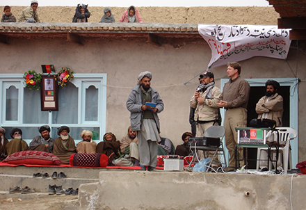 Wayne Taylor meets with members of various Pashtun tribes in Kandahar