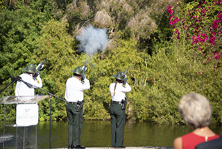 21 gun salute at the Sarasota-Manatee campus event